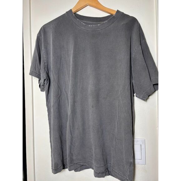 ELWOOD T shirt core tee size medium charcoal gray minimalist staple distressed - Picture 3 of 7